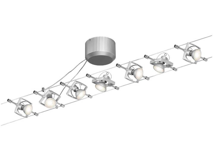 PAULMANN LED Deckenleuchte Mac II , grau (chromfarben), 7, 1 Stk., Leuchten, GU 5,3, LED Deckenleuchte