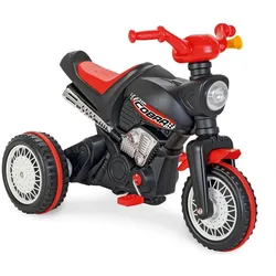 Pilsan Dreirad Cobra 07323 Motorrad-Design, Tröte am Lenker, Pedale, ab 3 Jahre schwarz
