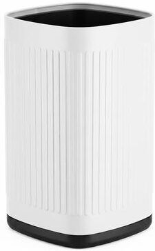 YUN 2.6 Gallon Metal Bathroom Trash Can, Open Top Waste Basket with Waterproof Durable Design & Non-Slip Base