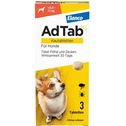 ADTAB 225 mg Kautabletten für Hunde >5,5-11 kg 3 St