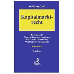 Kapitalmarktrecht, Fachbücher von Wolfgang Gross