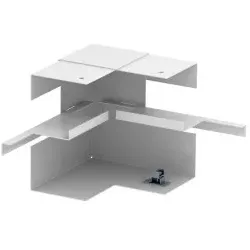 OBO 6277440 Inneneck vereinfacht asymmetrisch 70x130x128 Stahl reinweiß RAL 9010 GS-AI70130RW