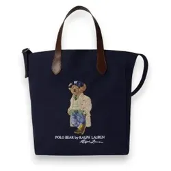 Polo Ralph Lauren für Herren. 405P16216001 Segeltuch-Tote-Bag mit Polo Bear, marineblau (OSFA), Lässig, Baumwolle