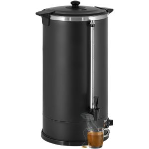 Bartscher Heißwasserspender 28L S, einstellbar 30°C - 100°C, 2800 Watt, aus Edelstahl, schwarz, 28 Liter