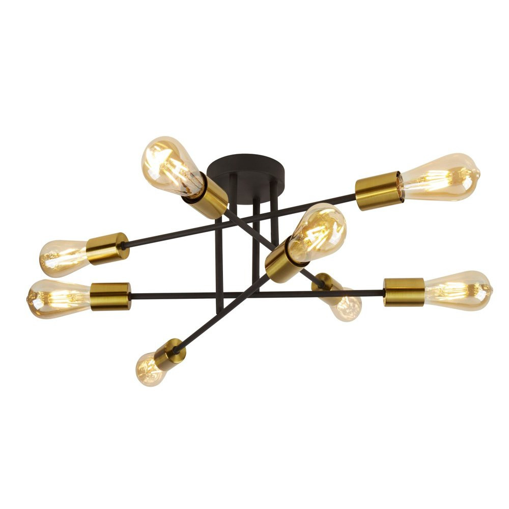 Plafondlamp Armstrong Spider Searchlight 8-lichts - Zwart