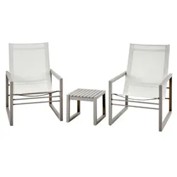 Brafab Vevi Lounge-Set Aluminium khaki, 3-teilig