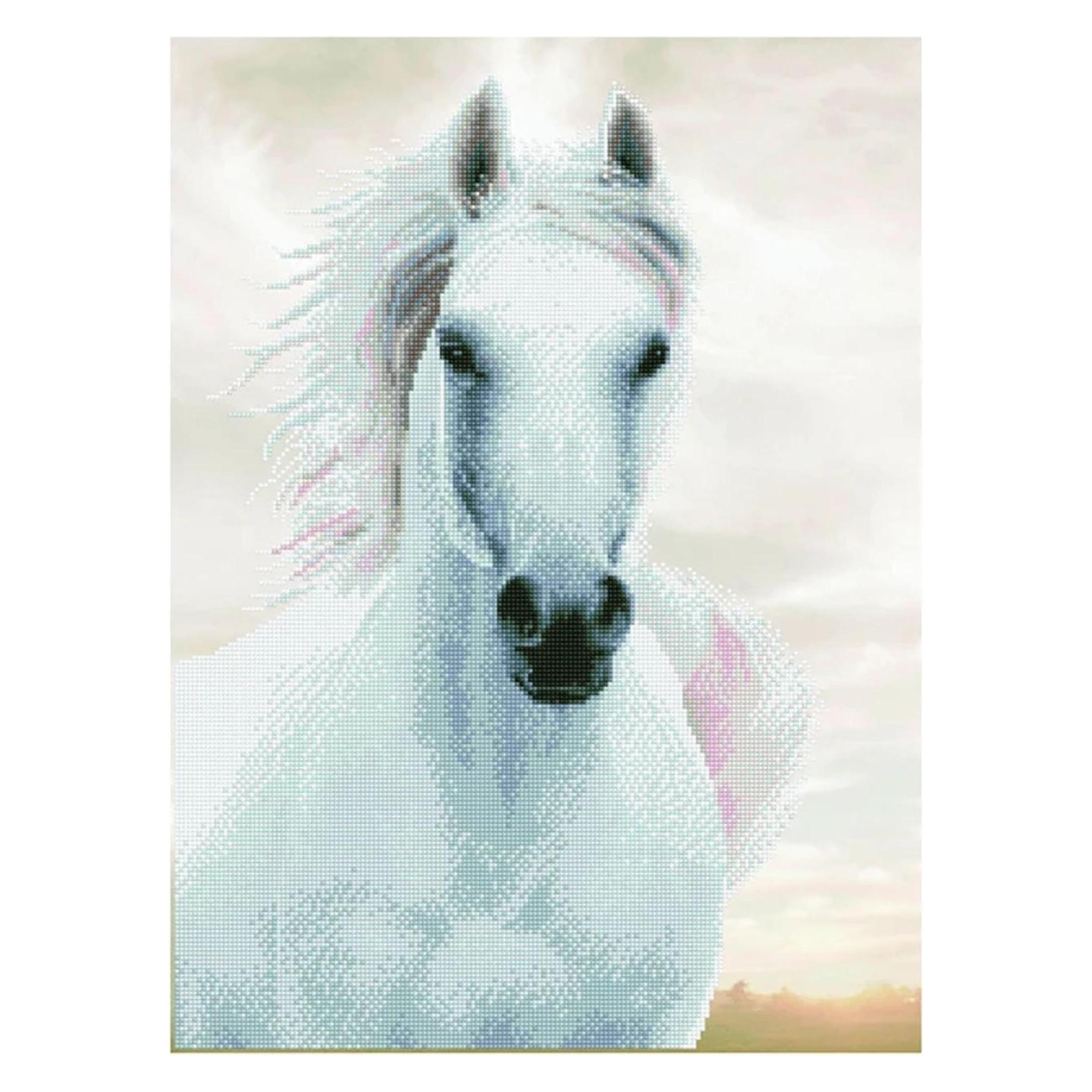 Diamond Dotz Diamond Painting Pferd weiss (DD10.026)