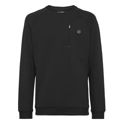Sweatshirt PLEIN SPORT "Racing", Herren, Gr. 3XL, schwarz (02, schwarz), Obermaterial: 95% Polyester, 5% Elasthan, Sweatshirts Sweatshirt