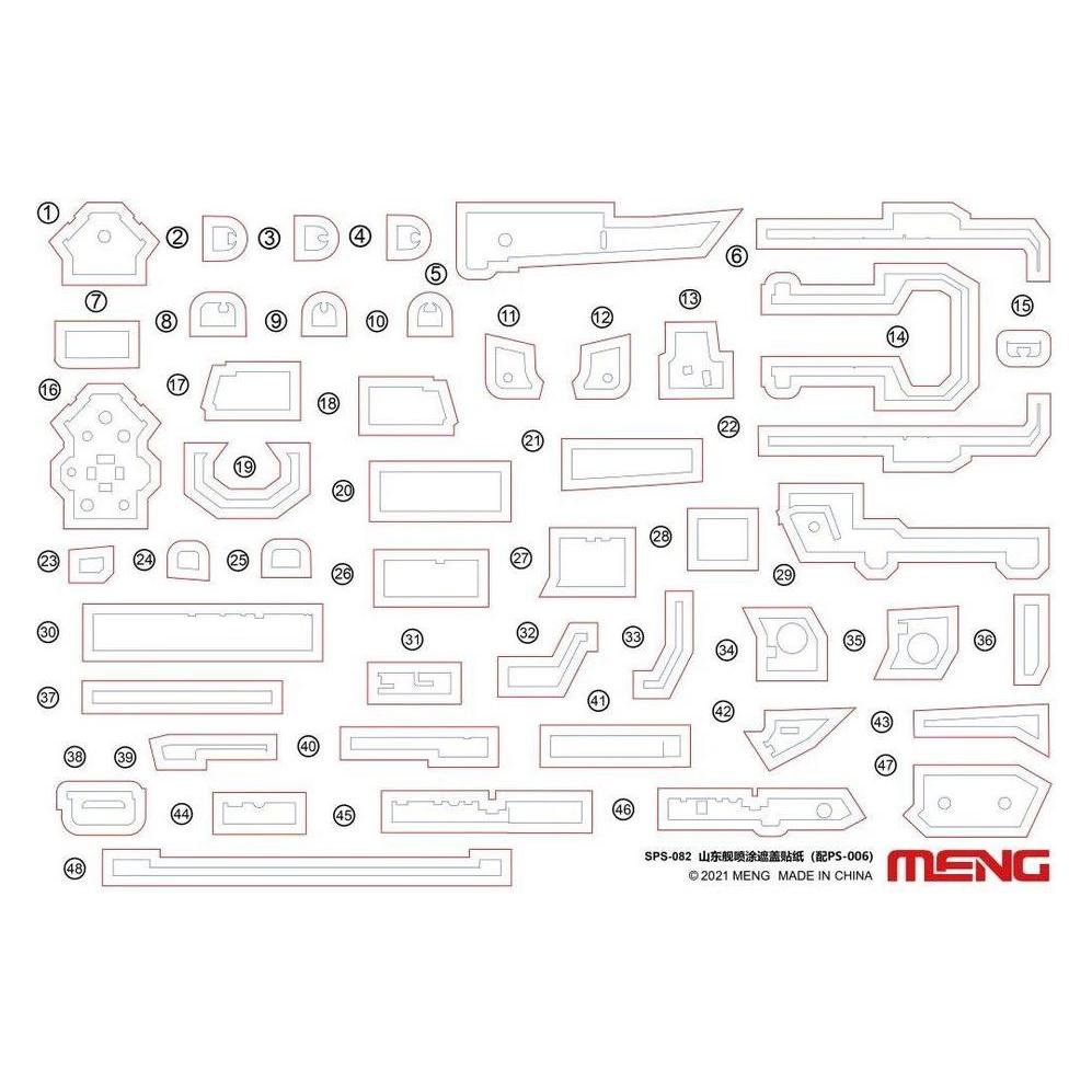 Meng-Model PLA Navy Shandong Paint Masks (For PS-006) (SPS-082)