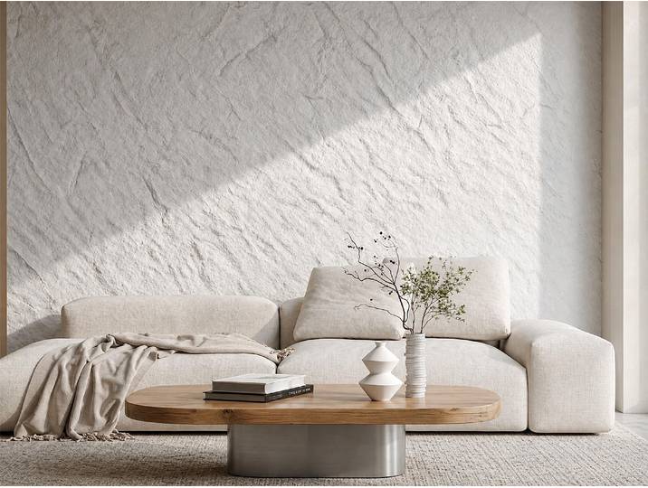 Wandplatte aus Naturstein - 8er-Set - 5,76 m² - L 60 x H 120 cm - Elfenbeinweiß - SAMOVA