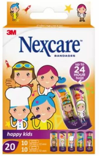 Nexcare Parches rápidos  Happy Kids x20