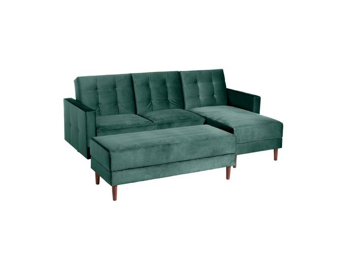 Max Winzer® Ecksofa Easy Relax, Funktionssofa mit Hocker Samt