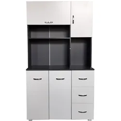 HTI-Living Küchenschrank Grau/Weiß Blanca