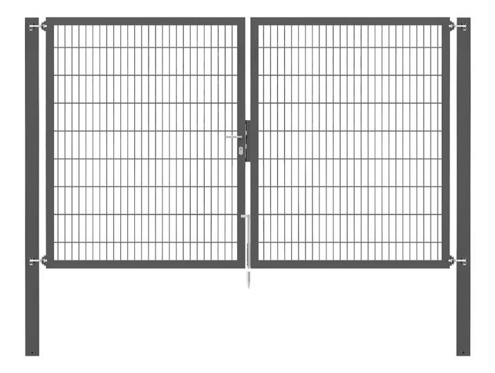 Zaundoppeltür ALBERTS Flexo Plus , anthrazit, B:300cm H:180cm, Stahl, Tore, Zaundoppeltür, verschiedene Abmessungen