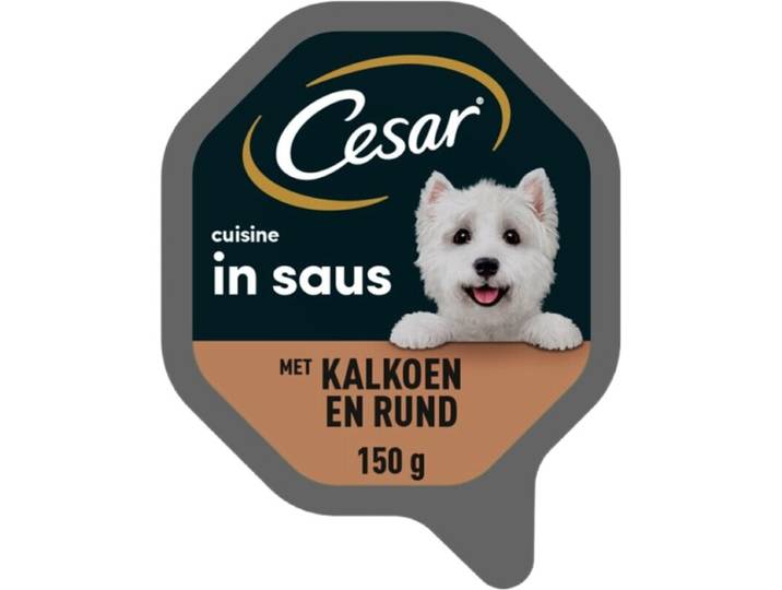 Cesar Premium Hondenvoer Kalkoen &amp; Rund Hoog Eiwit 150 g