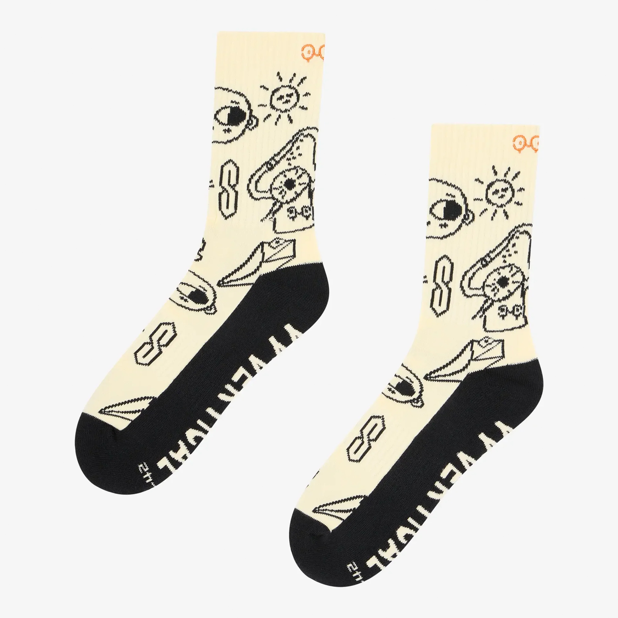 YY Vertical Climber Doodle Freizeitsocken beige Größe 35 Lifestyle Hautfreundlich
