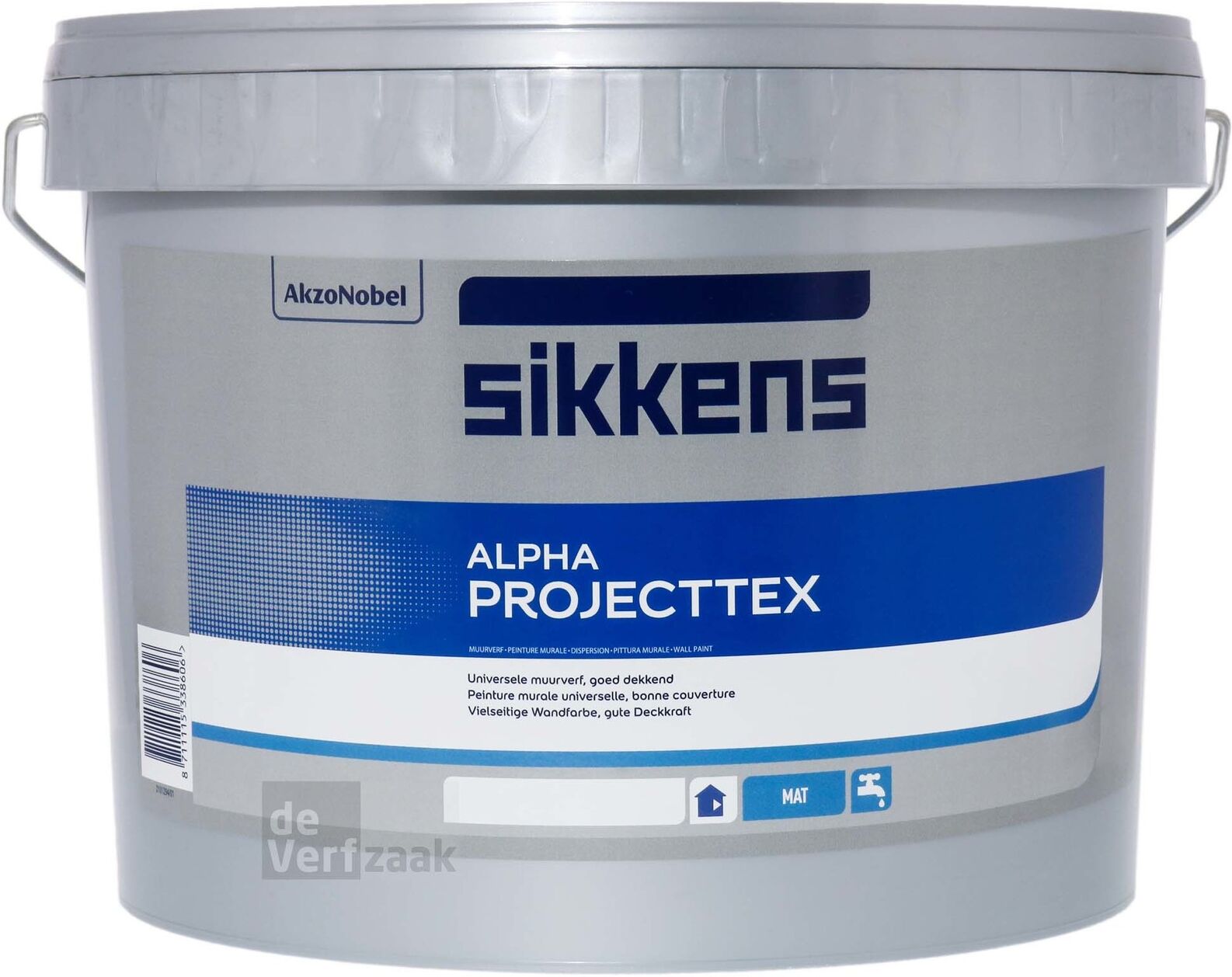 Sikkens Alpha Projecttex - 5 Liter - Wit / Kleur   8711115378695   Verf