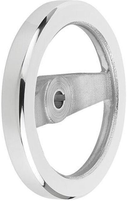 KIPP Volant à rayons 2 rayons Ø250 aluminium, alésage ajusté 22H7 (K0162.1250X22)