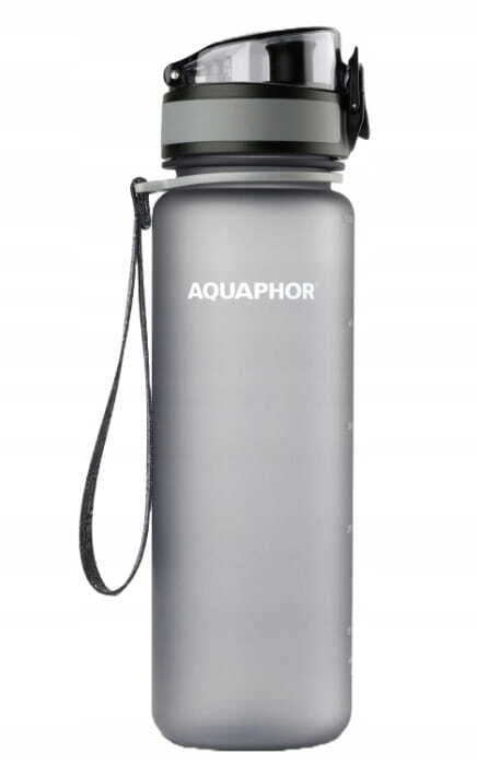 Aquaphor Grijze filterfles met 1 waterfilterpatroon van 0,35 liter