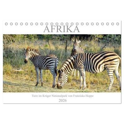 Afrika - Tiere im Krüger Nationalpark (Tischkalender 2026 DIN A5 quer), CALVENDO Monatskalender