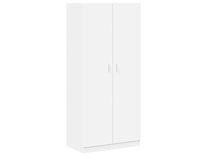 HWKQEQRF Kleiderschrank Weiß 90x52x200 cm Holzwerkstoff Großes Fach mit Hängestange, Platz für Jacken Pullover Jeans Hüte Handtaschen, pflegeleicht, einfache Montage