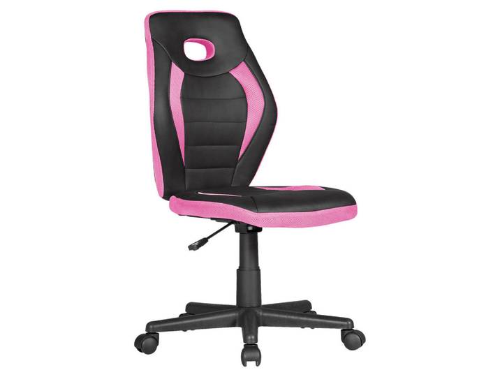 Mid.you Jugenddrehstuhl Skyport Luan, Schwarz, Pink, Sternfuß, 63x91x63 cm, Wippfunktion, Wippmechanik ohne Härtegradeinstellung, Babymöbel & Kindermöbel, Kinderzimmer & Jugendzimmer, Kinderdrehstühle & Jugenddrehstühle