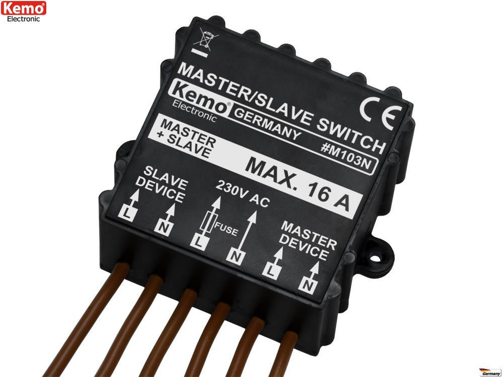Kemo Electronic Master/Slave-schakelaar type M103N 230 V/AC (400 V/AC)