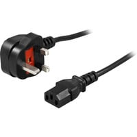 Netzkabel mit UK-Netzstecker C13 schwarz, 1,8m
