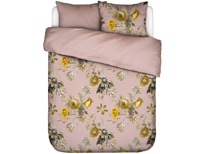 Essenza Florean Dekbedovertrek Biologisch Katoensatijn Blush pink - Tweepersoons – 200x200/220 cm