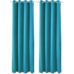 VORHANG Amelie TO mit Öse 140x245cm Türkis (2tlg)