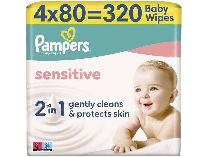 Pampers Sensitive Feuchttücher 4x80 Stück