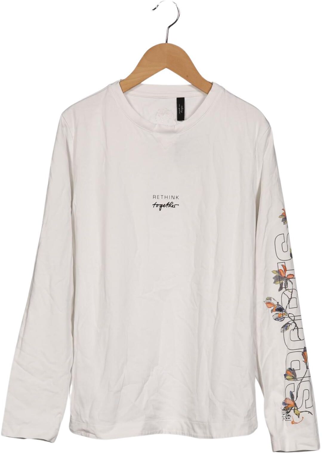 Cain Damen Langarmshirt, Weiß, Gr. EU 40 (Marc Cain N4), Baumwolle - Second Hand