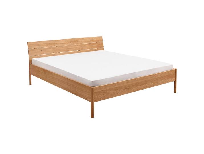 Linea Natura Bett, Wildeiche, Holz, Wildeiche, massiv, 200x200 cm, In verschiedenen Grössen erhältlich, für Lattenrost geeignet, 100% Metallfrei, Schlafzimmer, Bett, Doppelbetten