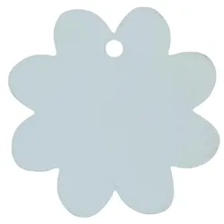 IB Laursen Geschenkanhänger aus Holz Blume, 4 x 4 x 0.25 cm, hellblau