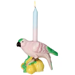 Giftcompany, Kerzenständer, Mignon Kerzenhalter Papagei helllila/grün/gelb 16cm