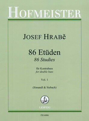 Friedrich Hofmeister Verlag Hrabe 86 Etüden Double Bass