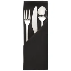 Mitre Essentials Occasions Servietten schwarz 51cm, Packungsinhalt: 10 Stück