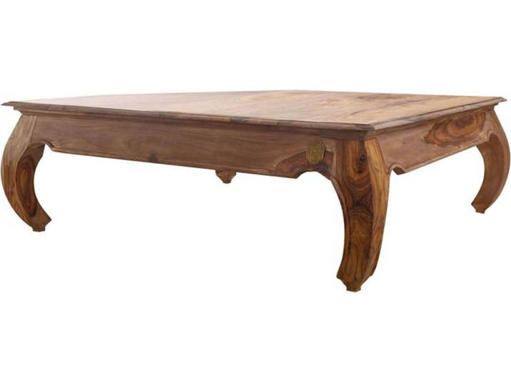 MASSIVMOEBEL24 Table basse 120x120 Palissandre laqué Brun OPIUM #633