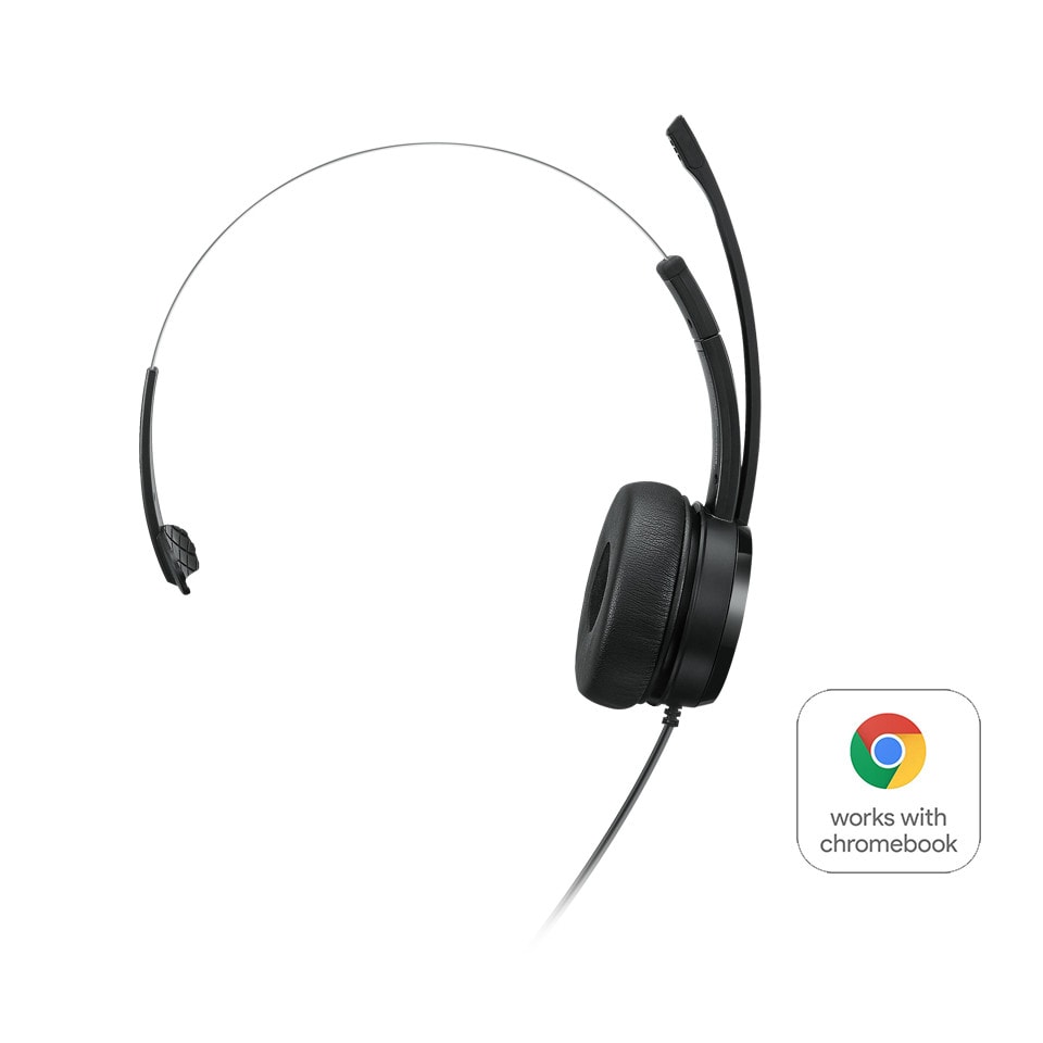 Lenovo 100 Mono Headset Schwarz, kabelgebunden, USB-A 4XD1B61617