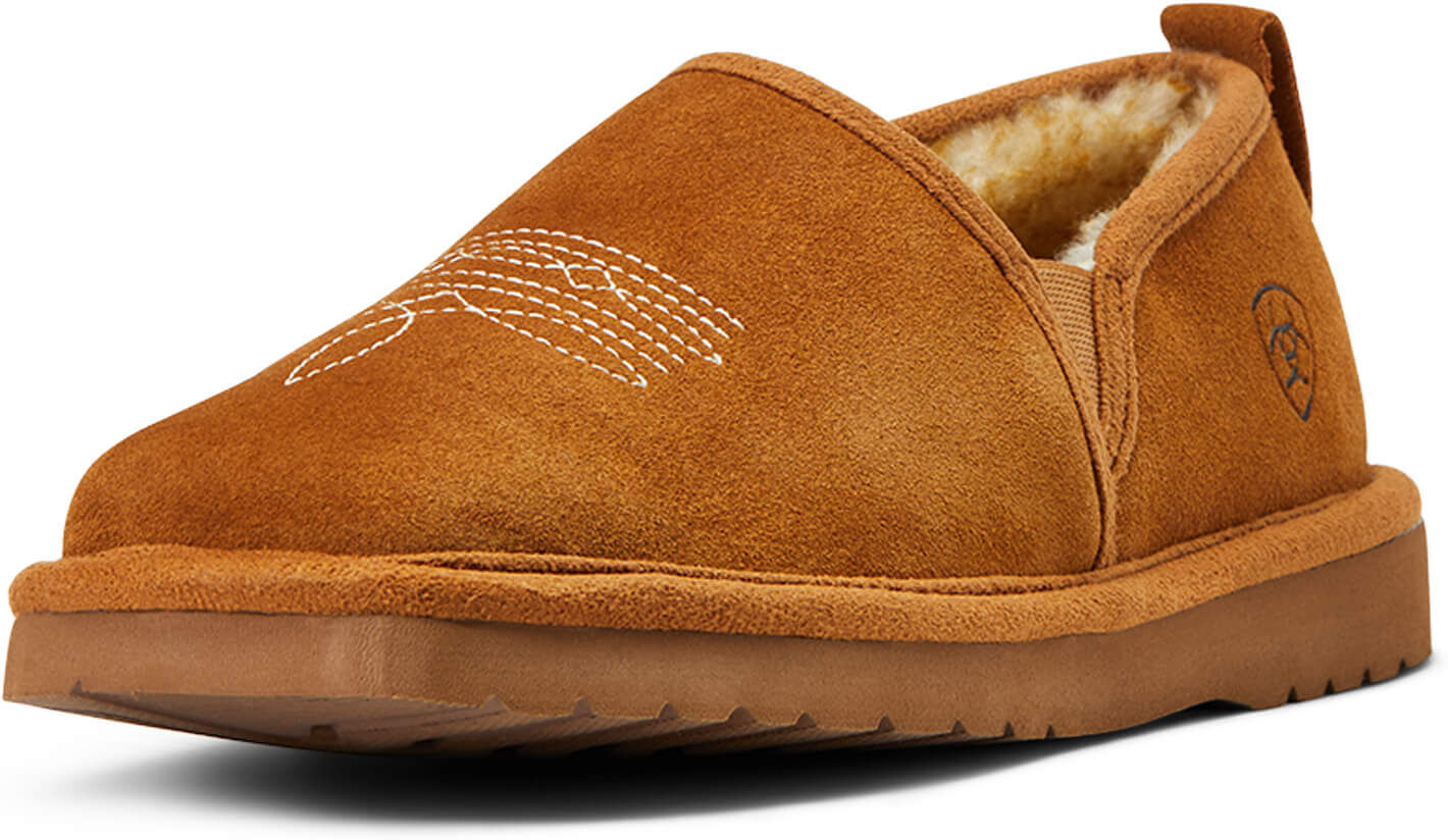 Men's Lasso Square Toe Slipper Casual Shoes in Chestnut, Size: 10 D / Medium by Ariat