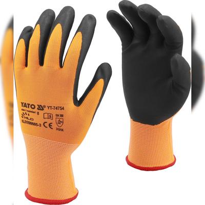 TRIZERATOP Nylon-Nitril Schutzhandschuhe Touchscreen, 15G, Gr. 9