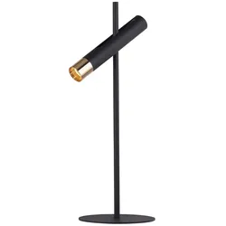 Tischlampe Stehleuchte Wohnzimmerlampe Spot beweglich schwarz gold  LED H 50,5cm