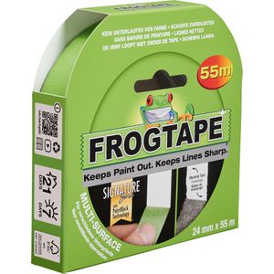 FrogTape Kreppband 631-000, Multi-Surface, 24mm x 55m, für Innen und Außen