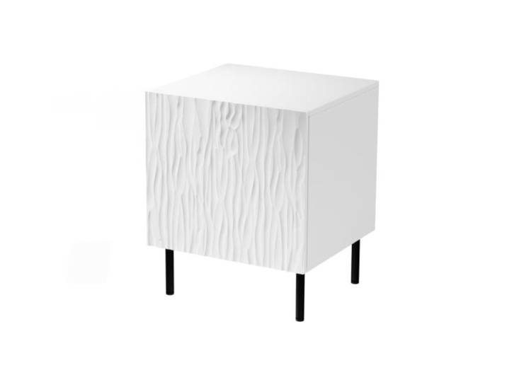 Table de chevet design blanc mat mokt