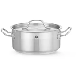 Hendi 6x Kochtopf,niedrig - mit Deckel,2,8L,⌀200x(H)90mm