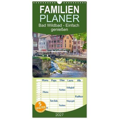Familienplaner 2027 - Bad Wildbad - Einfach genießen mit 5 Spalten (Wandkalender, 21 x 45 cm) CALVENDO