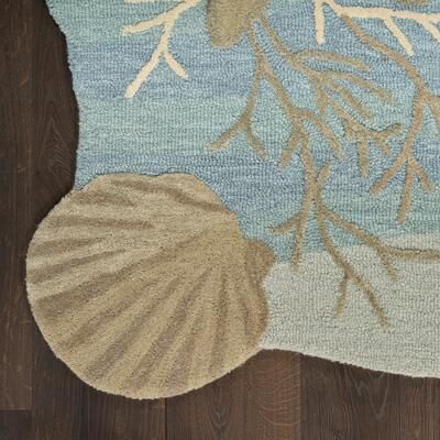 Nourison Home Waterside Indoor only Blue Graphic Area Rug
