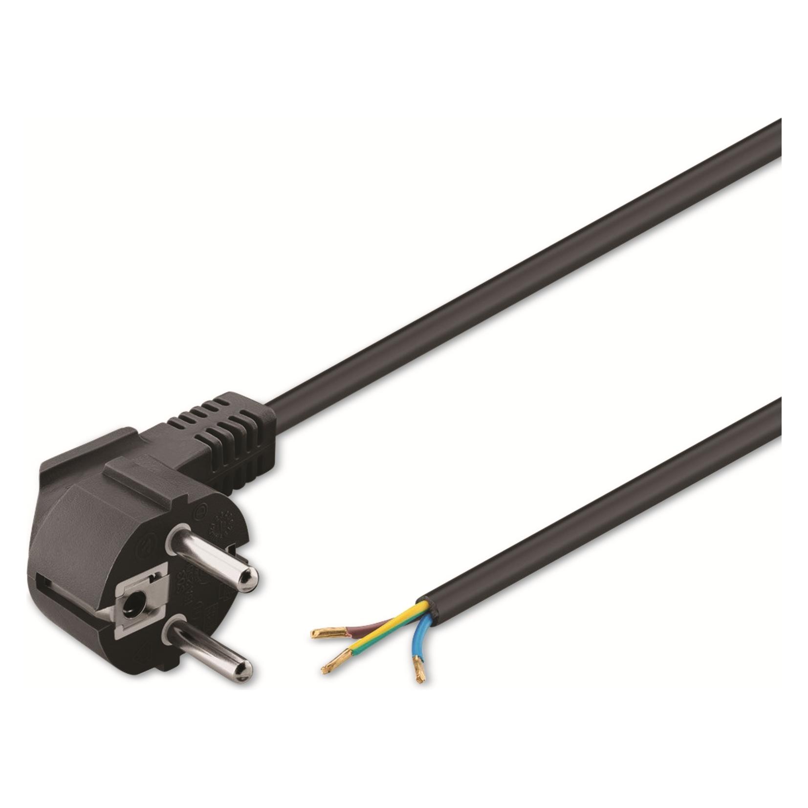 Goobay Strom Anschlusskabel Schwarz 5 (5 m) (96034)