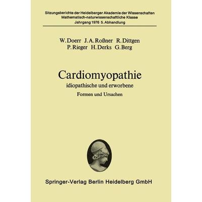 Cardiomyopathie, Taschenbuch von W. Doerr,J.A. Robner,R. Dittgen,P. Rieger,H. Derks, Springer Berlin, 978-3-540-08033-6