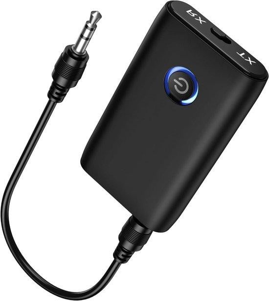 Ankilo Bluetooth Adapter Audio Zender en Ontvanger - Bluetooth 5.3 - Zwart